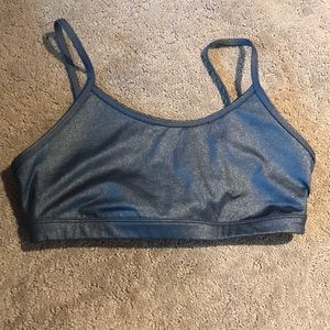 Dark blue Reebok sports bra